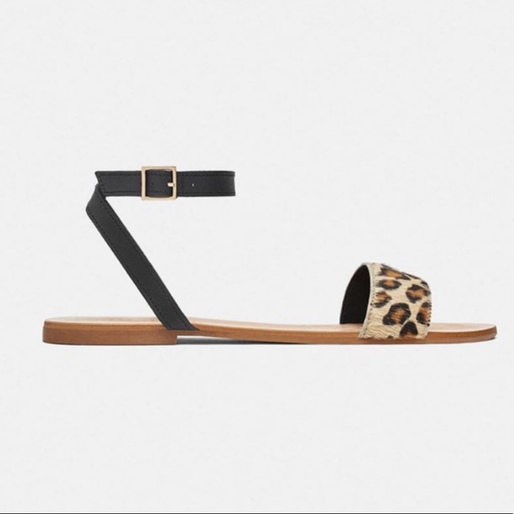 Zara Trafluc Leather Leopard Sandals - Picture 12 of 12